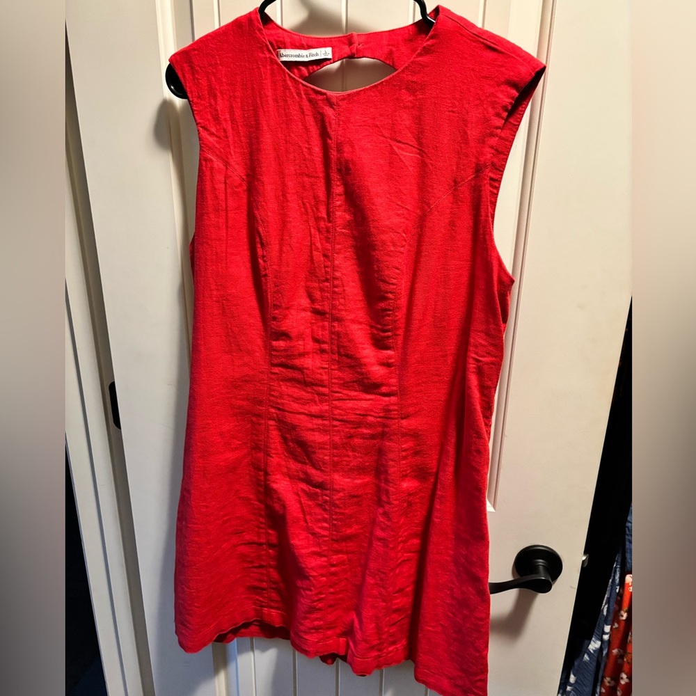 Abercrombie & Fitch Red Sleeveless Dress